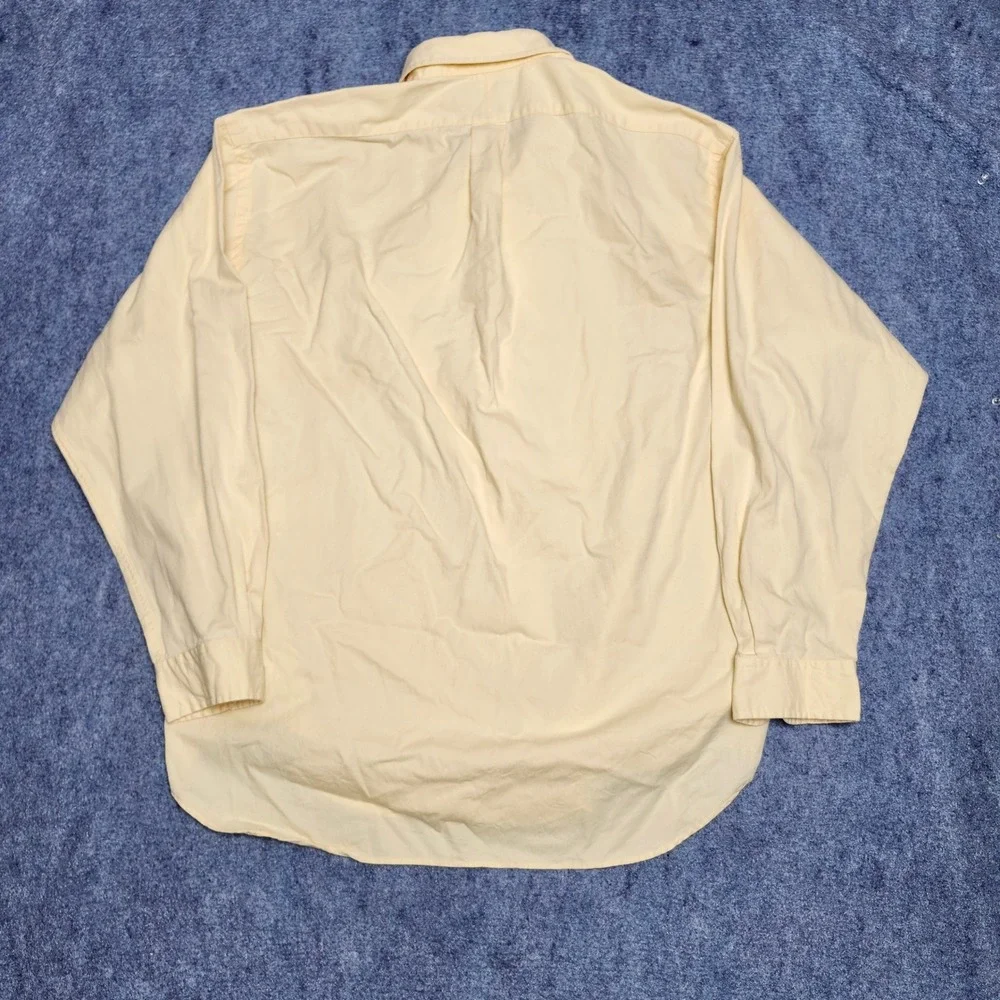 Vintage Ralph Lauren Blaire Shirt Mens XL Butter Yellow Long Button Down Prep